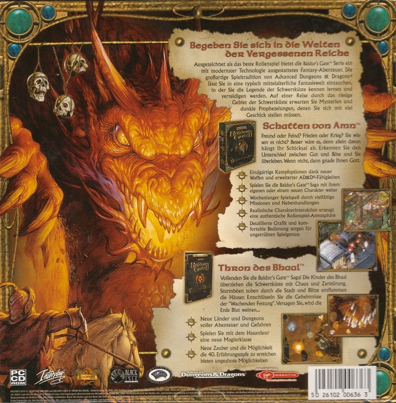 Back Cover for Baldur's Gate II: The Collection (Windows)