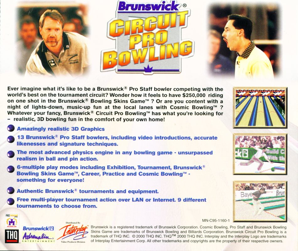 Other for Brunswick Circuit Pro Bowling (Windows): Jewel Case - Back
