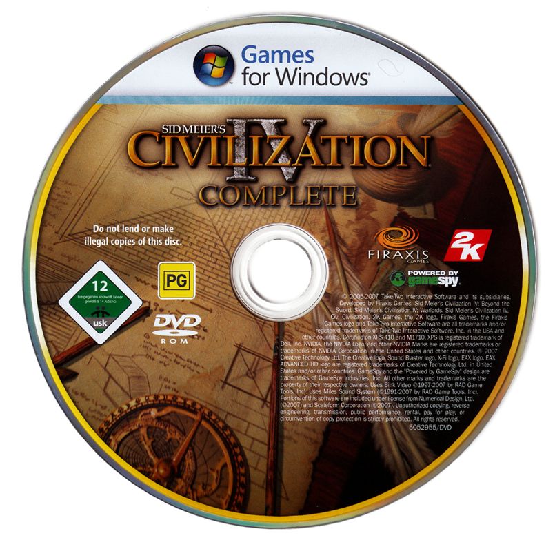 Media for Sid Meier's Civilization IV: Complete (Windows) (Games for Windows release)