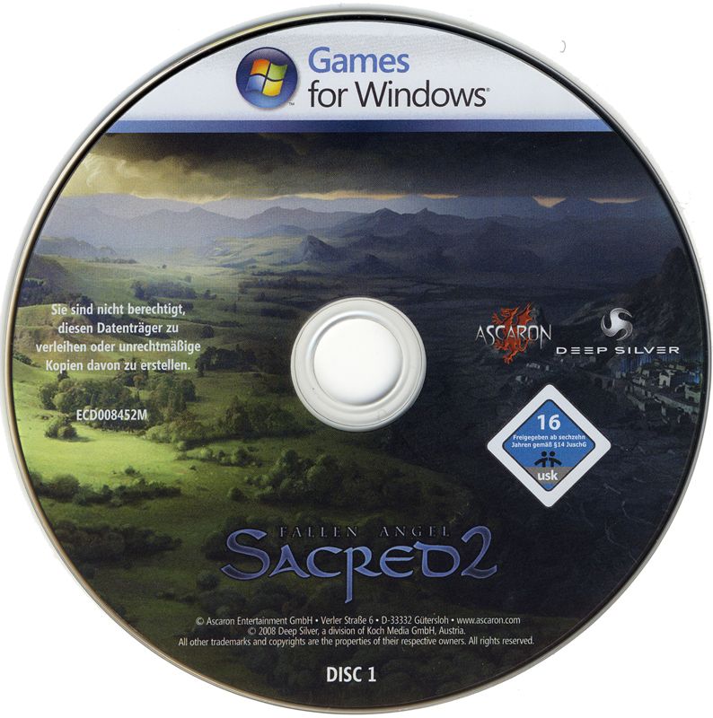 Media for Sacred 2: Fallen Angel (Windows): Disc 1