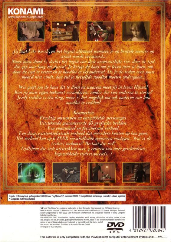 Back Cover for Shadow of Destiny (PlayStation 2)