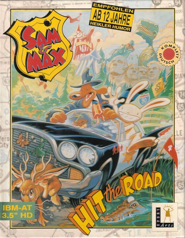 Front Cover for Sam & Max: Hit the Road (DOS) (3.5" Disk Release Non-Talkie)