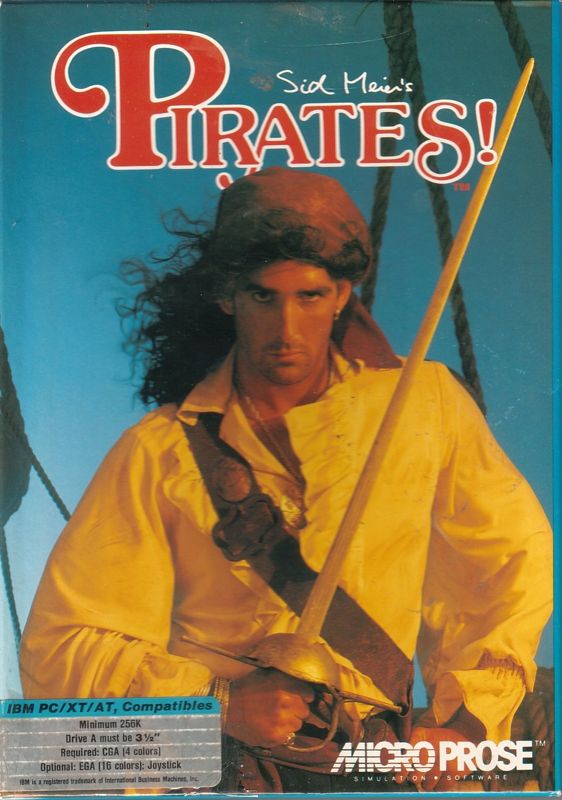Front Cover for Sid Meier's Pirates! (PC Booter) (3.5" Disk release)