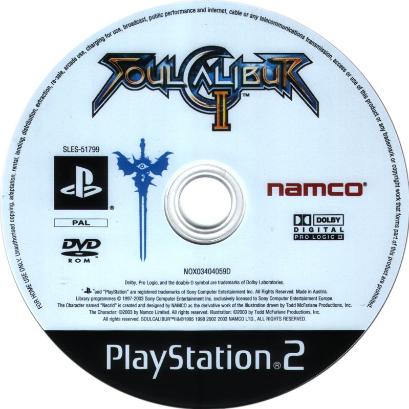 Media for SoulCalibur II (PlayStation 2)