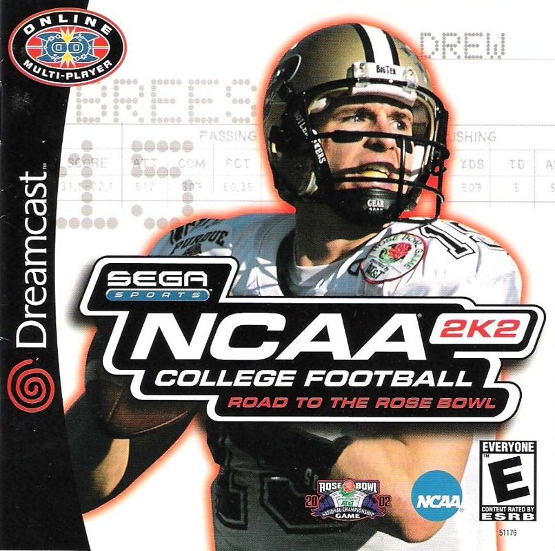 Front Cover for NCAA College Football 2K2: Road to the Rose Bowl (Dreamcast)