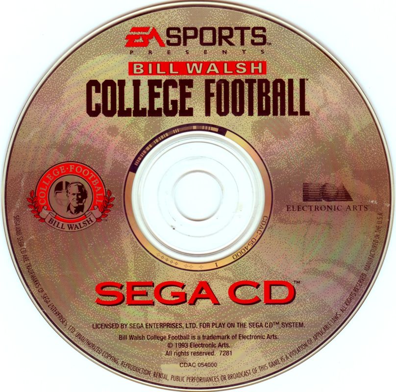 Media for Bill Walsh College Football (SEGA CD)