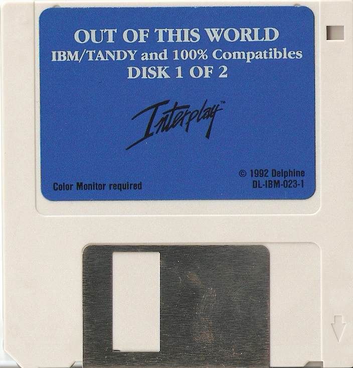 Media for Out of This World (DOS): 3.5'' Floppy Disk 1