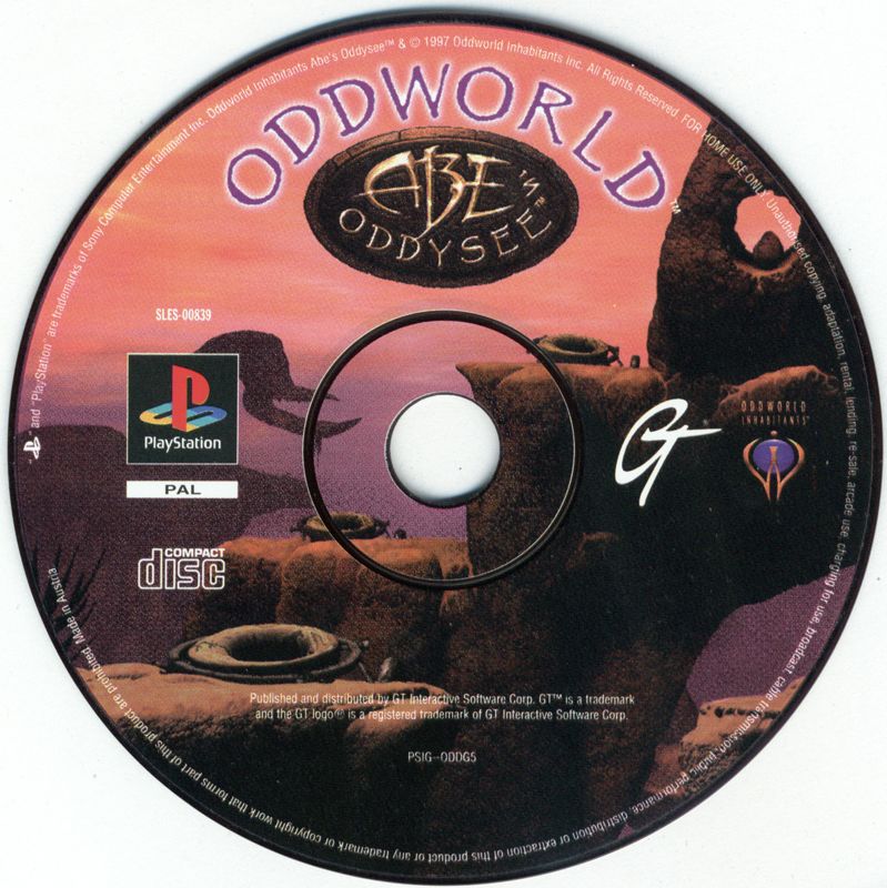 Media for Oddworld: Abe's Oddysee (PlayStation)