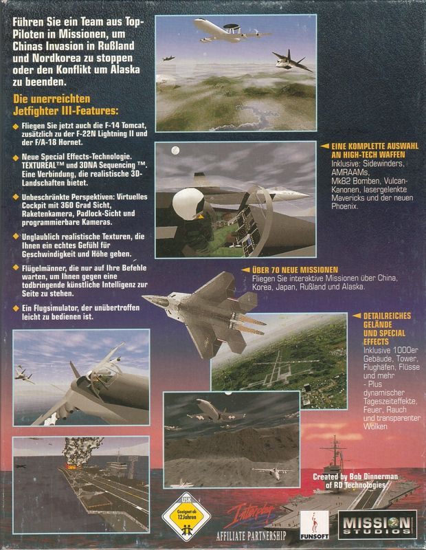 Back Cover for JetFighter III: Enhanced Campaign CD (DOS)