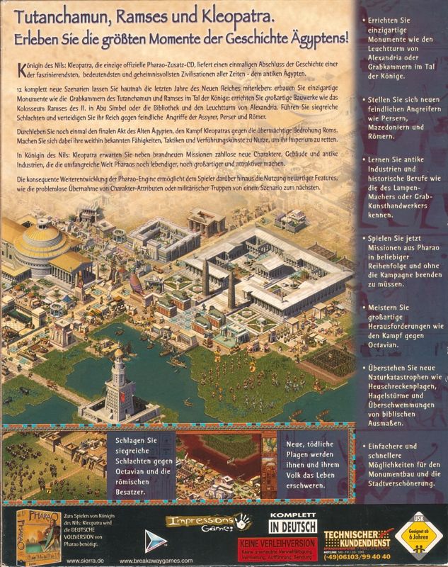 Back Cover for Cleopatra: Queen of the Nile (Windows)