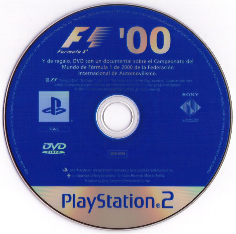 Media for Formula One 2001 (Limited Edition Pack) (PlayStation 2): DVD movie disc - Official review of the 2000 FIA Formula One World Championship