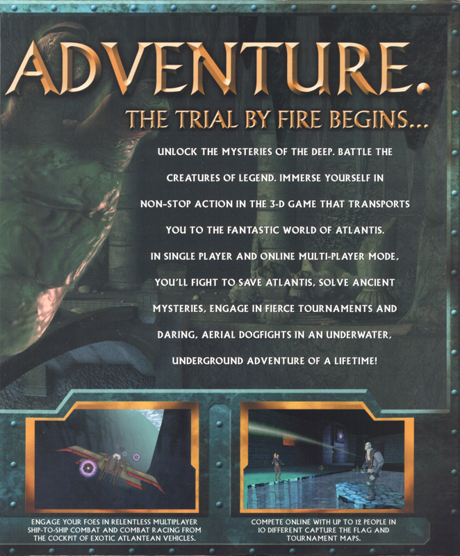 Inside Cover for Disney's Atlantis: The Lost Empire - Trial by Fire (Windows): Right