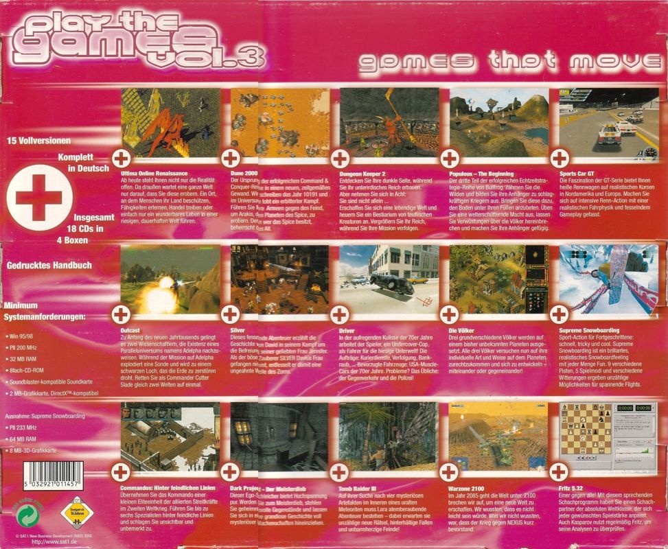 Back Cover for Play the Games Vol. 3 (Windows)