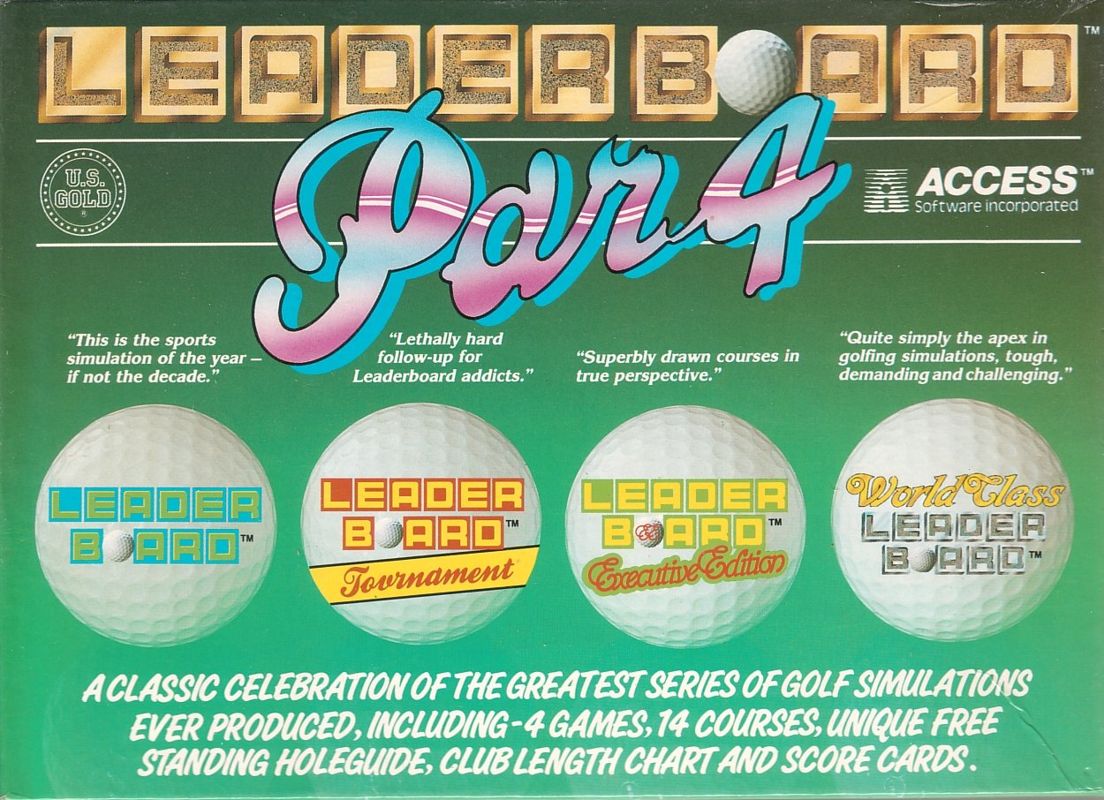 Front Cover for Leader Board Par 4 (Commodore 64)