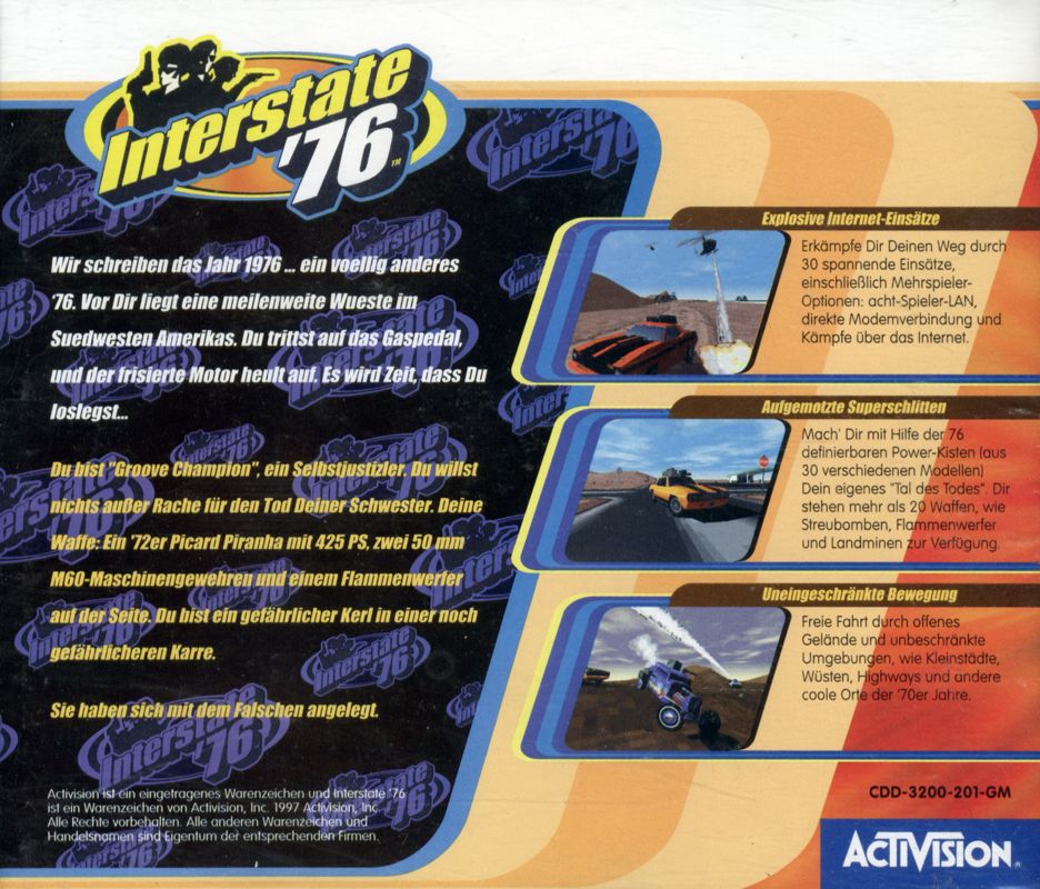 Other for Interstate '76 (Windows): Jewel Case - Back