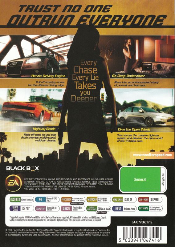 Back Cover for Need for Speed: Undercover (Windows)