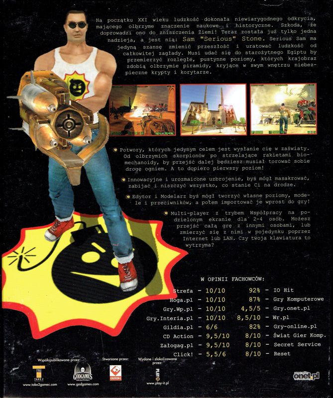 Back Cover for Serious Sam: The First Encounter (Windows)
