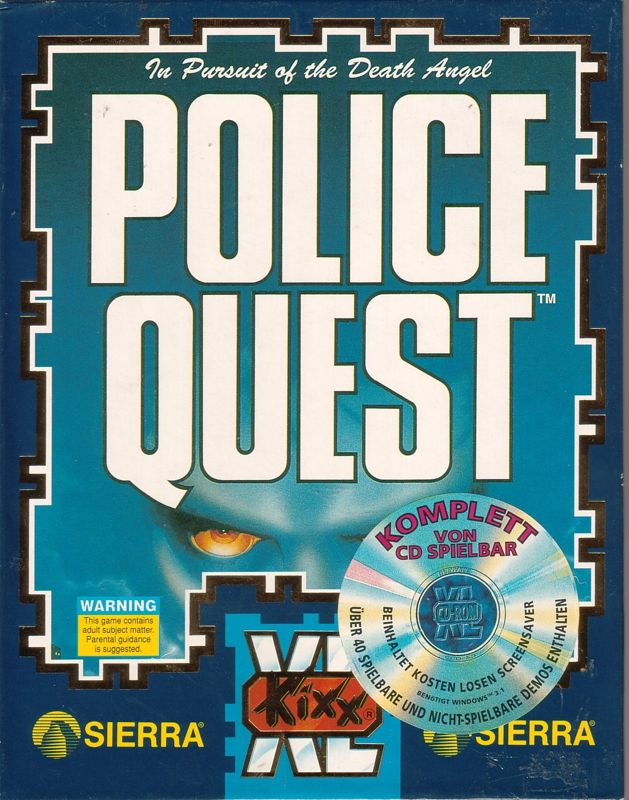 Front Cover for Police Quest: In Pursuit of the Death Angel (DOS) (Kixx XL release)