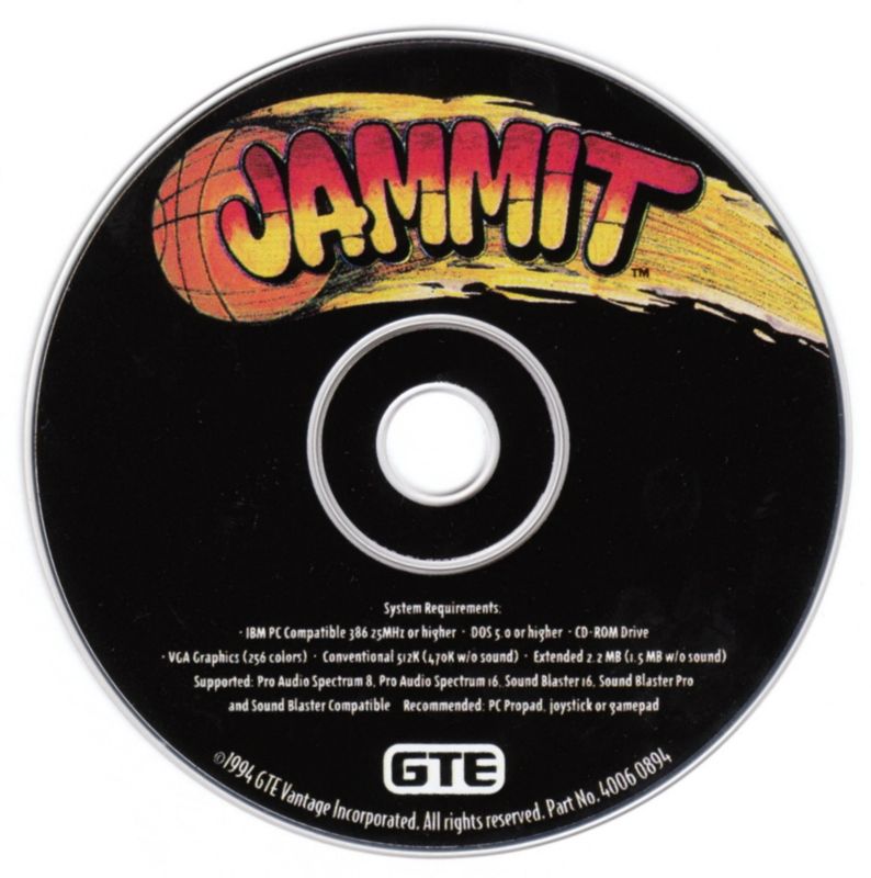 Media for Megapak 3 (DOS): Jammit Disc