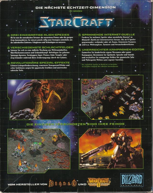 Back Cover for StarCraft (Windows) (Terran)