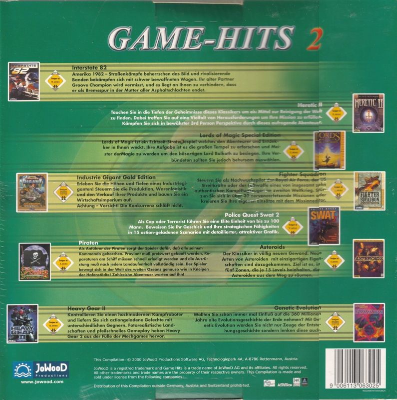Back Cover for Game-Hits 2 (Windows)