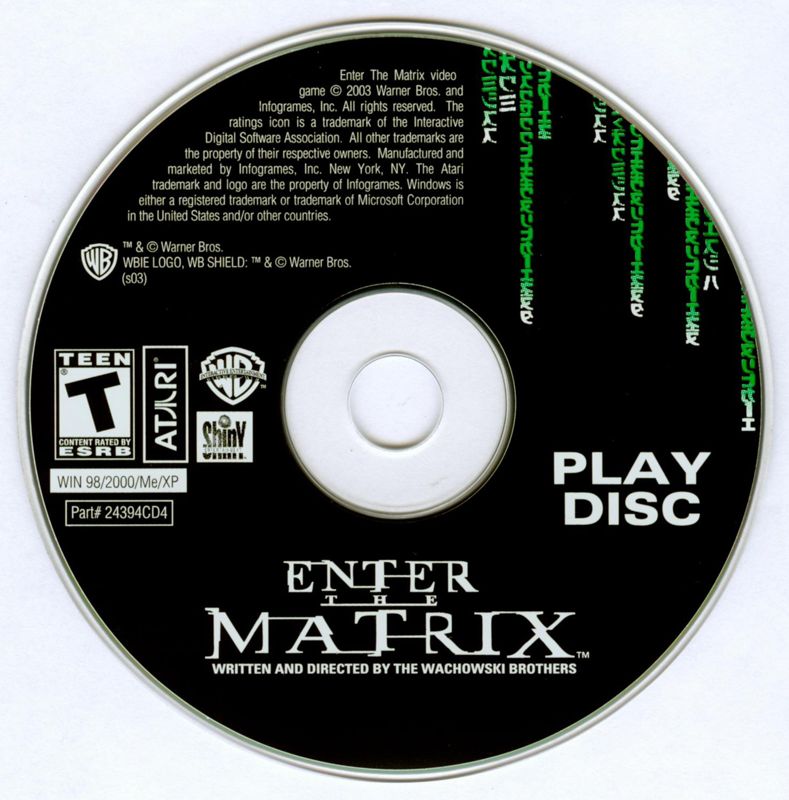 Media for Enter the Matrix (Windows): Play Disc