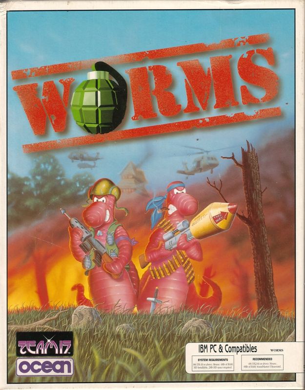 Front Cover for Worms (DOS) (3.5" Disk version)