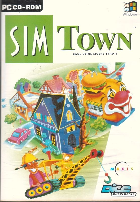 Front Cover for SimTown (Windows and Windows 16-bit) (Dice Multimedia release)