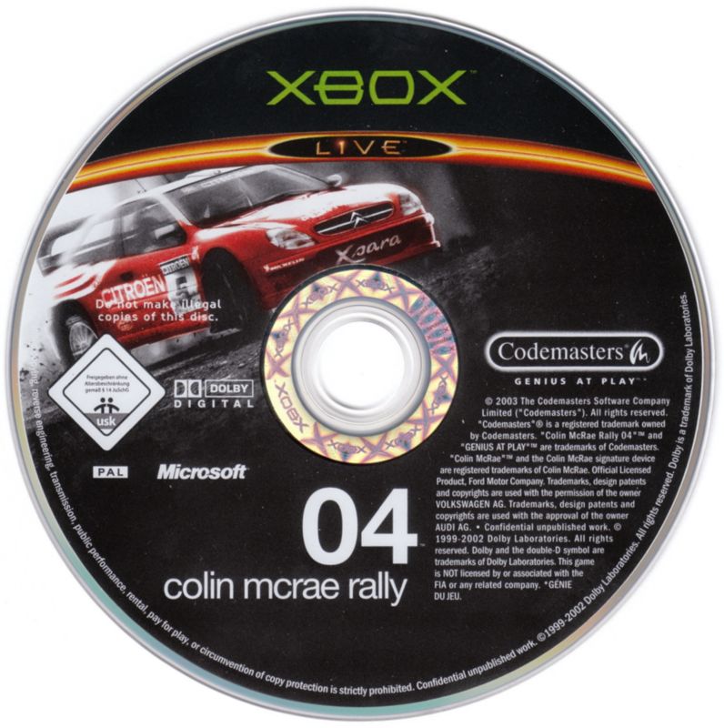 Media for Colin McRae Rally 04 (Xbox)
