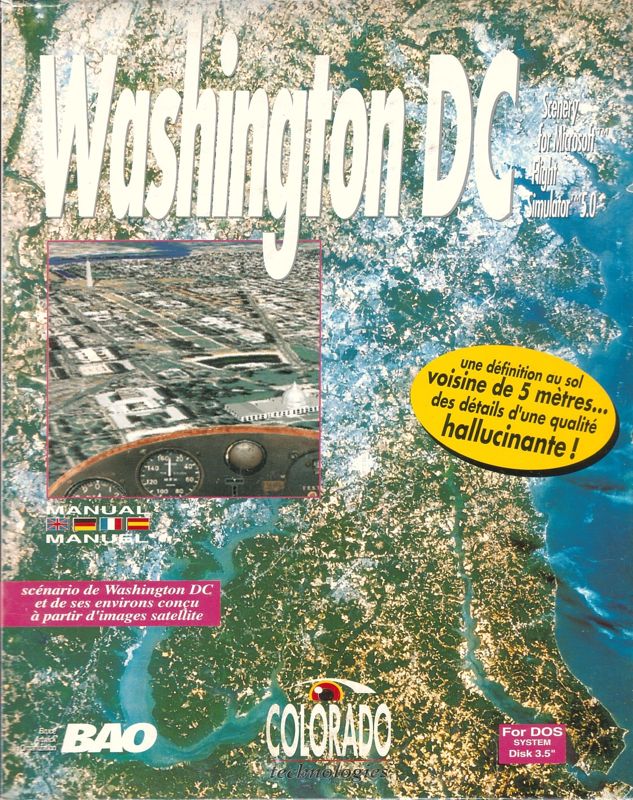 Front Cover for Washington D.C.: Scenery for Microsoft Flight Simulator 5 (DOS)