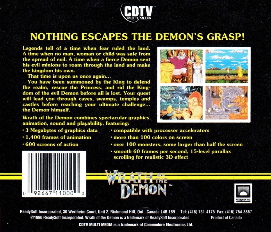 Back Cover for Wrath of the Demon (CDTV)
