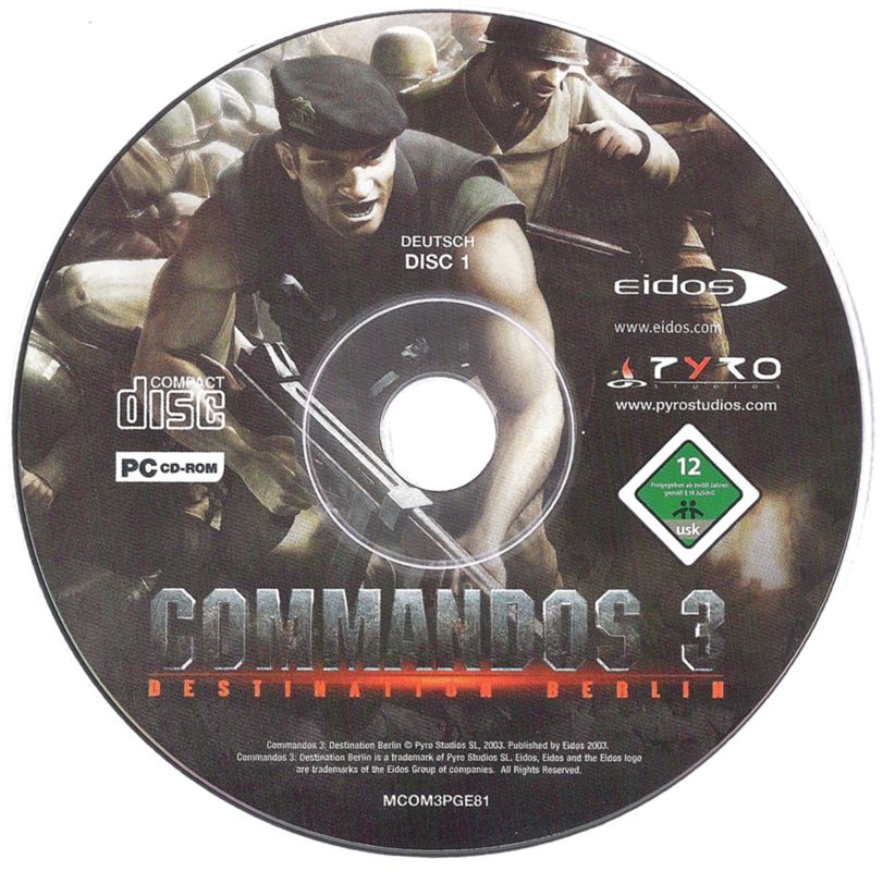 Media for Commandos 3: Destination Berlin (Windows) (Premier Collection release): Disc 1