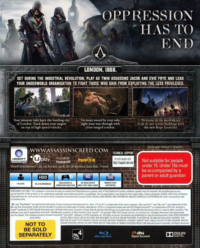 Assassin's creed syndicate ps3