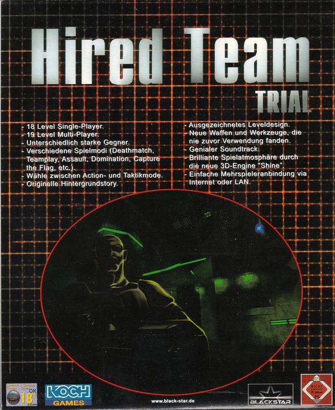 Back Cover for Hired Team: Trial Gold (Windows)