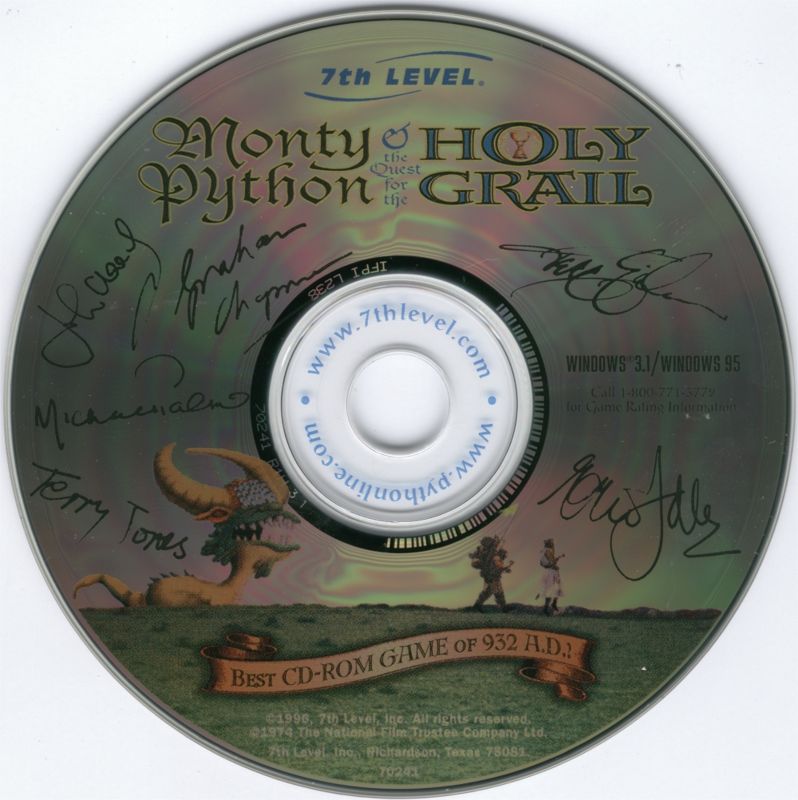 Media for Monty Python & the Quest for the Holy Grail (Windows and Windows 3.x) (Special Signature Edition)