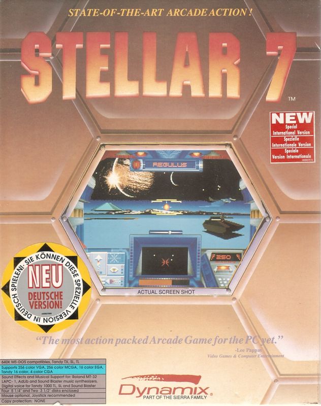 Front Cover for Stellar 7 (DOS) (3.5"/5.25" Dual-Media release)