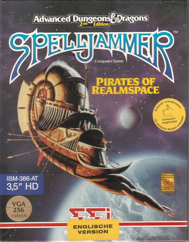 Front Cover for Spelljammer: Pirates of Realmspace (DOS) (1st German Release (Game in English, Manual in German))