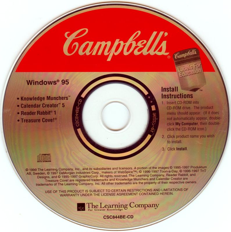 Media for Trivia Munchers Deluxe (Windows) (Campbell's Soup Labels For Education "Knowledge Munchers Deluxe" release)
