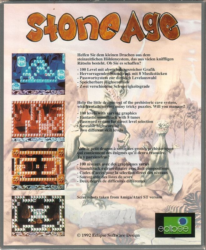Back Cover for Stone Age (DOS)
