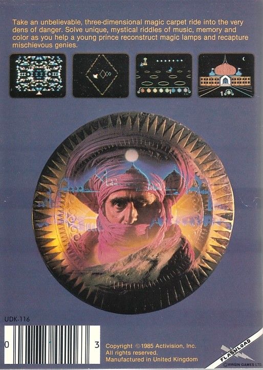 Back Cover for Master of the Lamps (Commodore 64)