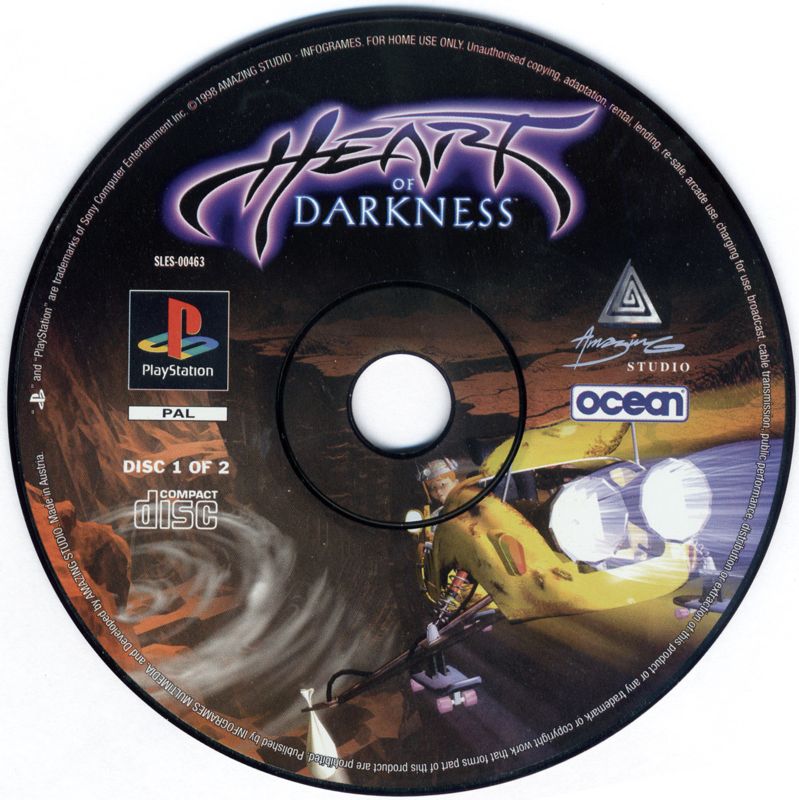 Media for Heart of Darkness (PlayStation): Disc 1/2