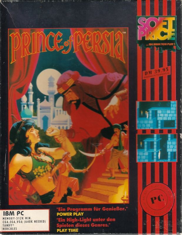 Front Cover for Prince of Persia (DOS) (Soft Price budget release )