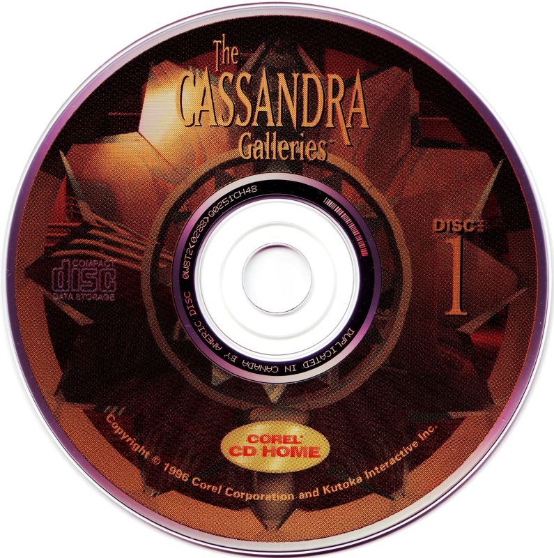 Media for The Cassandra Galleries (Macintosh and Windows and Windows 3.x): CD 1/2