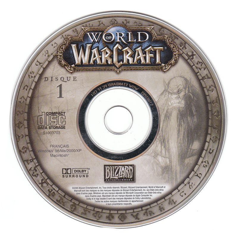 Media for World of WarCraft (Macintosh and Windows): Disc 1