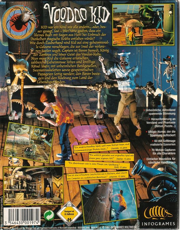 Back Cover for VooDoo Kid (Windows and Windows 3.x)