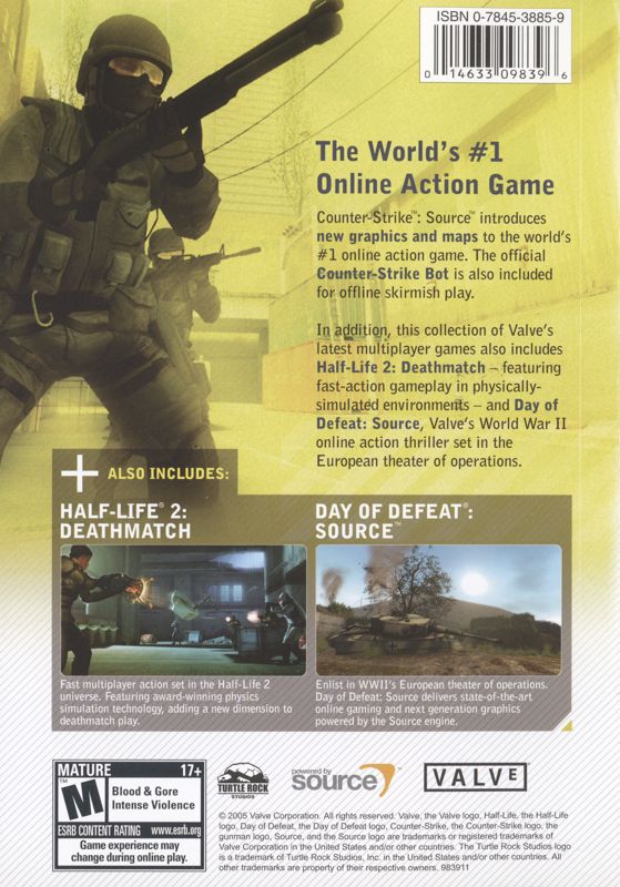 Back Cover for Counter-Strike: Source (Windows)