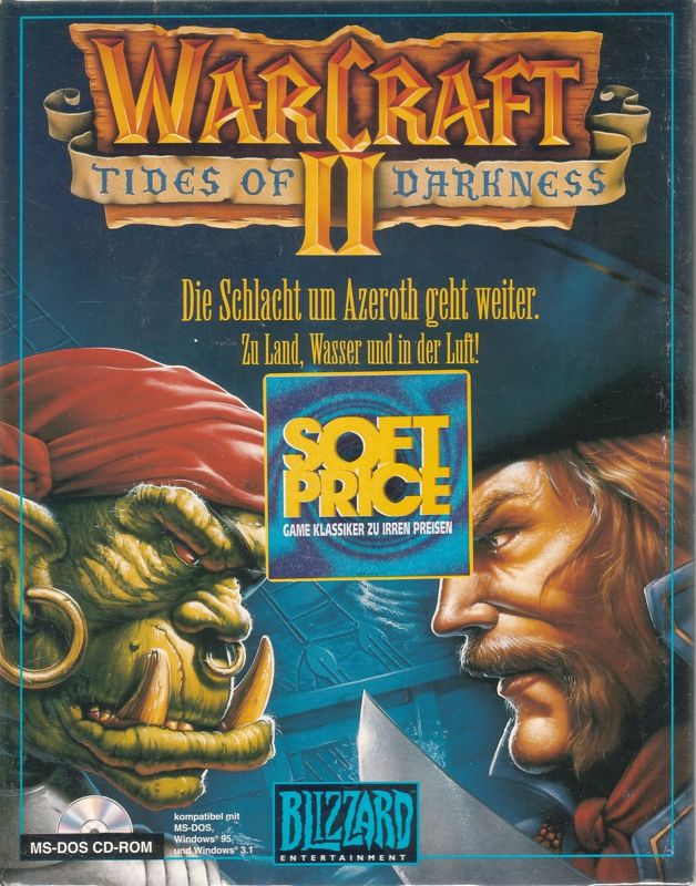Front Cover for WarCraft II: Tides of Darkness (DOS) (Soft Price release)