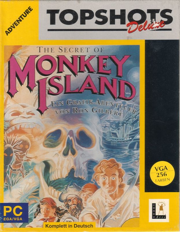 Front Cover for The Secret of Monkey Island (DOS) (Top Shots Deluxe 3.5"-Disk Budget Release )