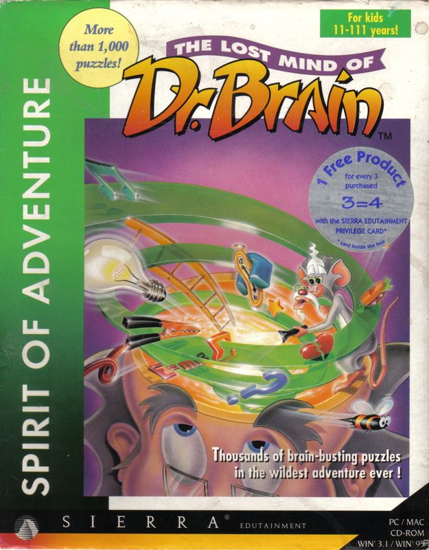 Front Cover for The Lost Mind of Dr. Brain (Macintosh and Windows and Windows 3.x)