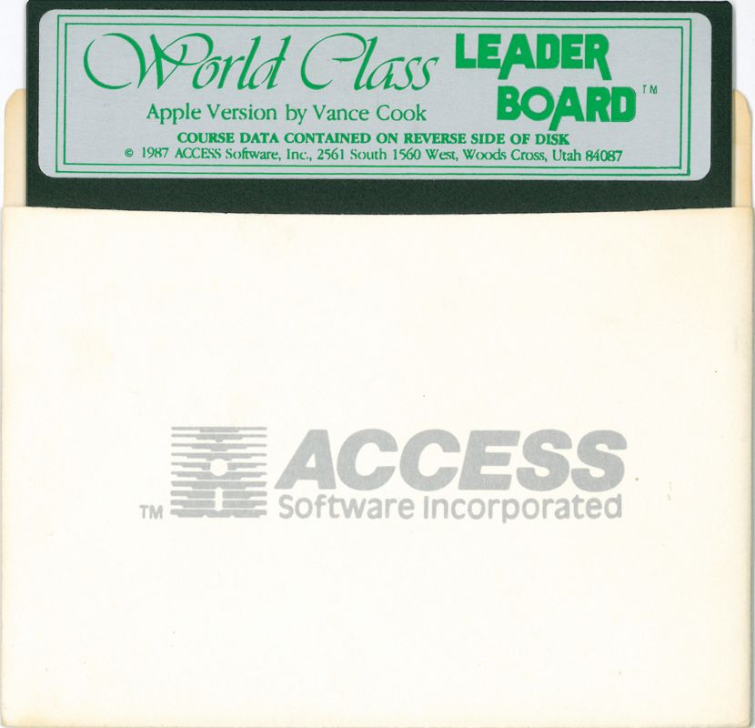 Media for World Class Leader Board (Apple II)